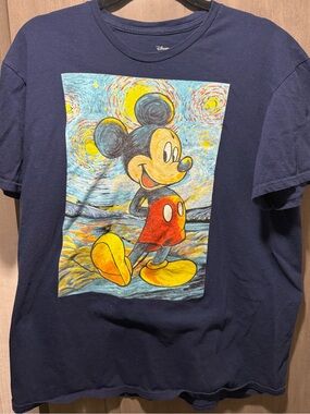 Disney Navy T-shirt with Light Cream Print